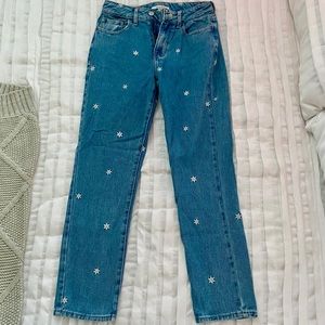 pacsun flower mom jeans